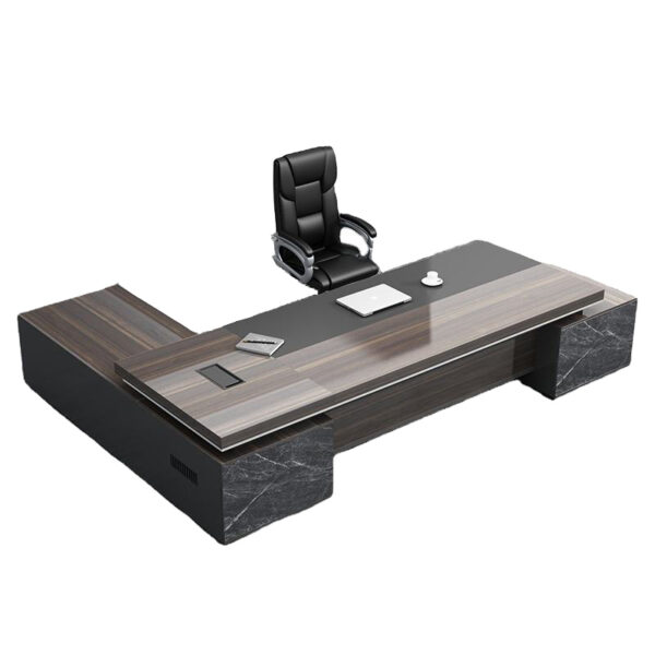 Commercial Furniture Ceo Director Manager Office Desks Boss Black Executive Office Table Desk - 图片 5