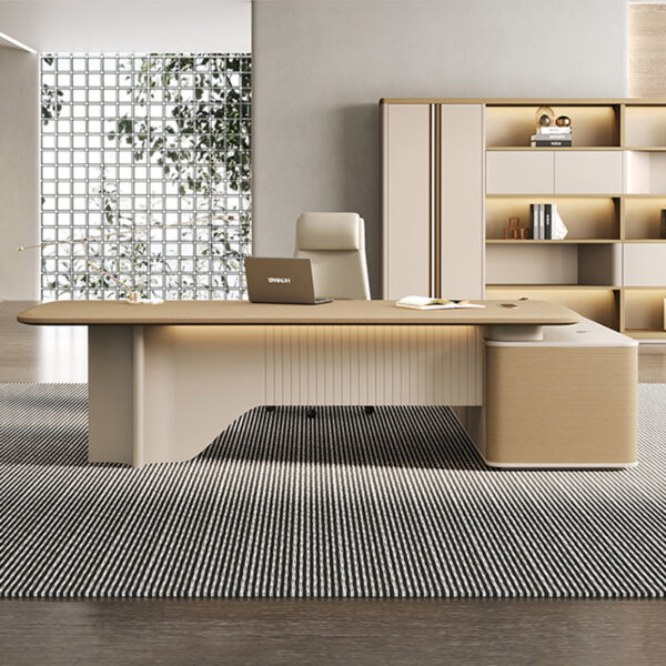 Modern Modular L Shaped Executive Manager Director Desk Commercial Wooden Office Furniture - 图片 5