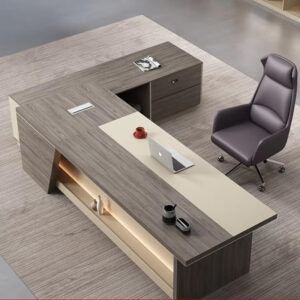 Best Selling Office Desk 2.4m Modern L-shape Executive Desk for Ceo Office Furniture Commercial Furniture