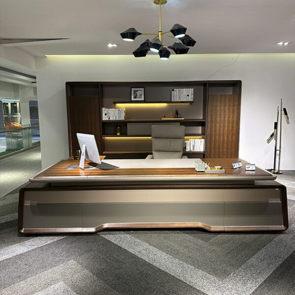 Classic Executive Desk Office Table Work L Shape Office Management Desk - 图片 5