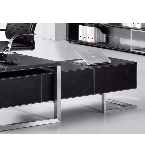 Luxury Office Furniture Boss Desk Executive and Chair Set With File Cabinet - 图片 6