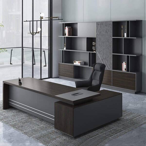 Modern Luxury Office Furniture Ceo Boss Executive Mdf Computer Table L Shaped Office Desk - 图片 6