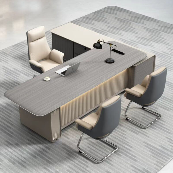 Modern High Quality Executive Furniture Set Secretary Office Desk  L Shaped Boss Computer Office  Table - 图片 6