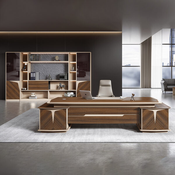 China Wholesale Executive Commercial Office Furniture Classic Wooden Style Luxury Ceo Boss Office Table Desk - 图片 3