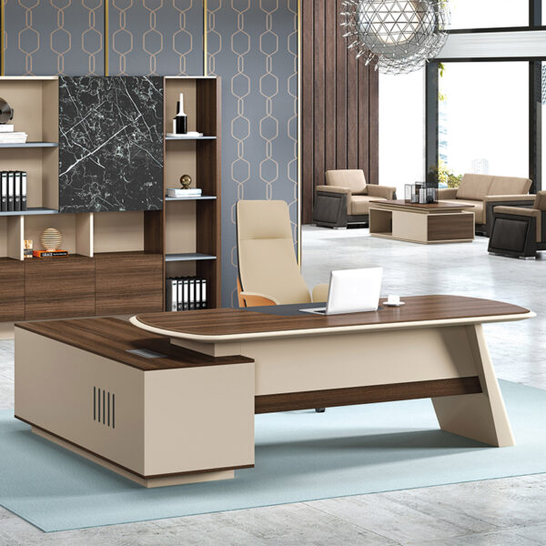 Commercial Furniture High End  Mfc Board Single Manager Office Desk - 图片 6