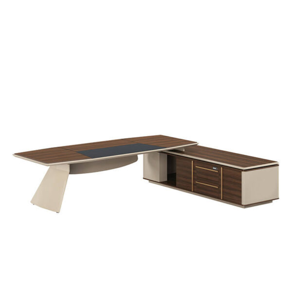 High End Luxury Office Furniture L Shape Design Strong Home Executive Boss Manager Office Desk - 图片 6