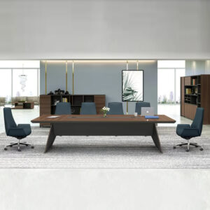Custom Office Furniture 12 Persons Office Conference Table with Oblique Legs