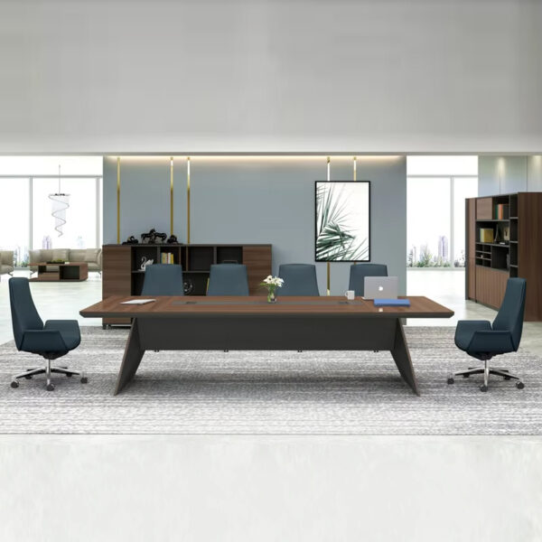 Custom Office Furniture 12 Persons Office Conference Table with Oblique Legs