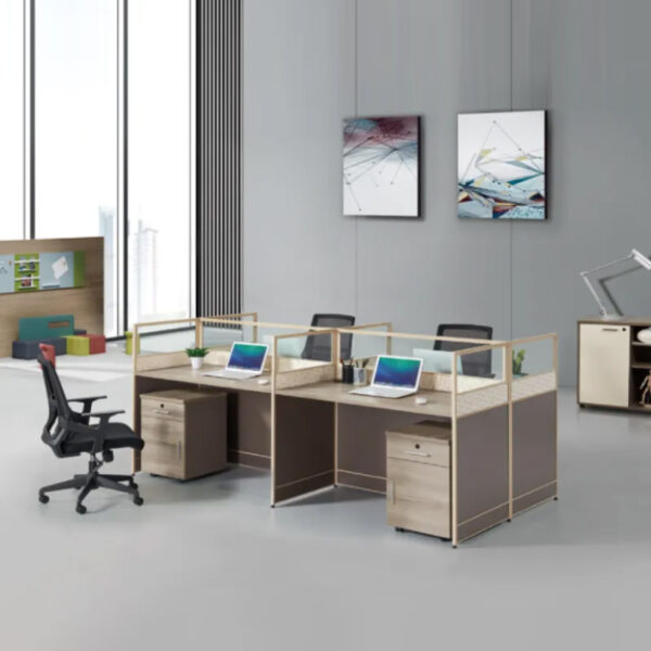 PENGPAI 4 Person Modular Open Standard Sizes Office Workstation Furniture - 图片 6