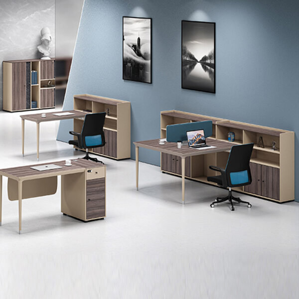Office Workstations Modern L Shaped Manager Desk Aluminum Frame Modular 5 Seater Workstation - 图片 6