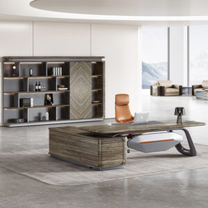 Pengpai Modern Wooden Veneer Manager Executive Desk Luxury CEO Desk Office Executive Table