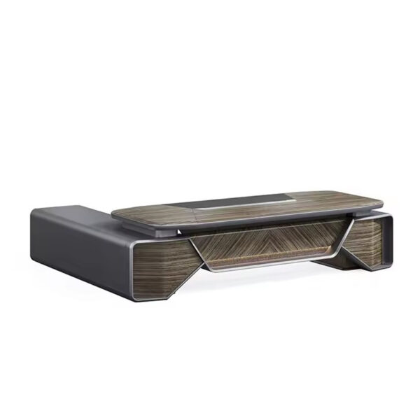 Contemporary Office Furniture Corner Chairman Ceo Boss Luxury L Shaped Office Table Set Executive Working Desk - 图片 6