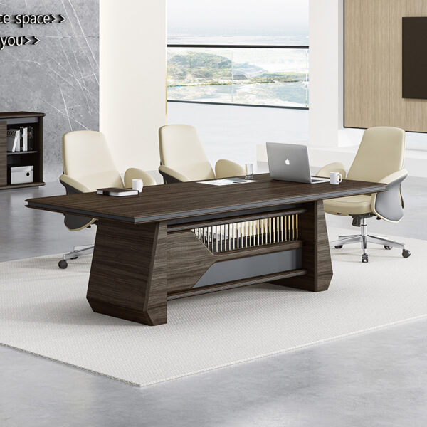 Modern Veneer Office Desk Meeting Room Boardroom Conference Meeting Table - 图片 6