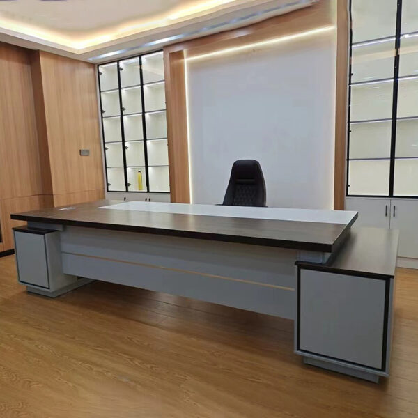Executive Wooden L Shape  Desk Modern Luxury Ceo Office Table Boss Luxurious Office Desk - 图片 6