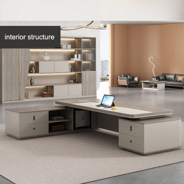 Board Office Furniture Luxury Modern Ceo Boss Manager L Shaped Executive Office Desk - 图片 6