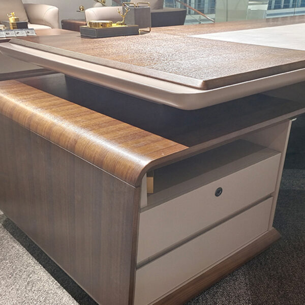 Classic Executive Desk Office Table Work L Shape Office Management Desk - 图片 6