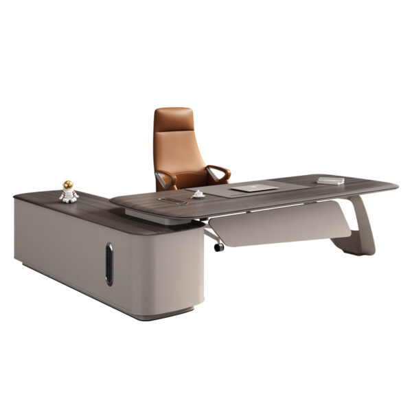 Luxury Office Furniture L Shaped Manager Executive  Table Desk and Chair Chairman Office Desks - 图片 6
