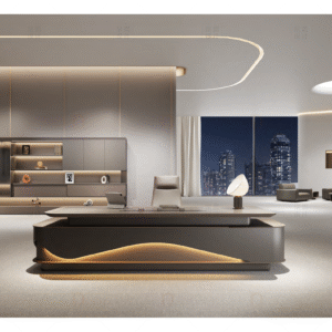 Luxury CEO L Shaped Office Furniture Modern Wooden Boss Office Table Desk Manager Executive Office Desks Set