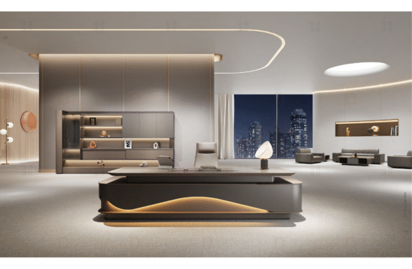Luxury CEO L Shaped Office Furniture Modern Wooden Boss Office Table Desk Manager Executive Office Desks Set