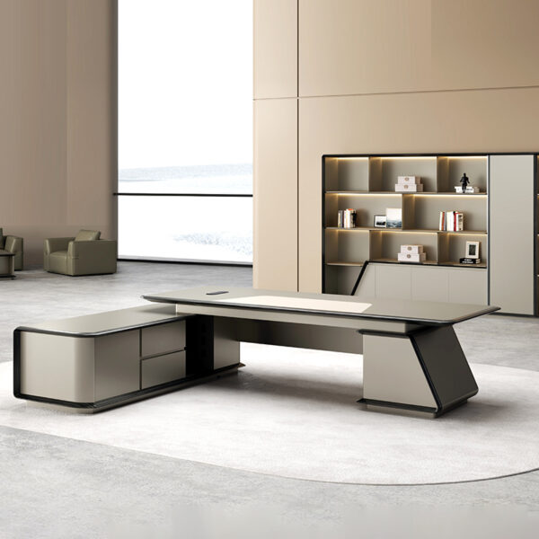 Ceo Luxury Modern Design Executive Office Desk Furniture Boss Desk Modern Designer Wooden Boss  Office Table Computer Desk - 图片 7
