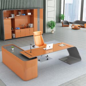 Mdf Commercial Office Furniture Luxury Executive Office Table Set L Shape Ceo Office Desk