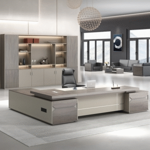 Modern Convertible L-Shaped Office Desk Commercial Furniture for CEO Executive Furniture for Manager's Private Office Desk
