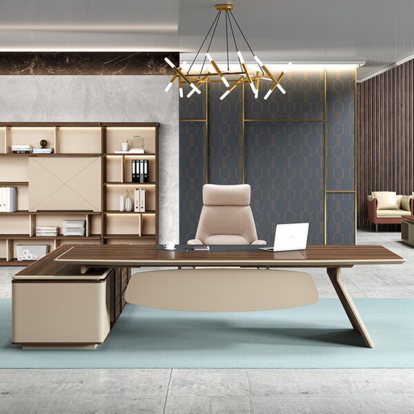 Commercial Furniture High End  Mfc Board Single Manager Office Desk - 图片 7