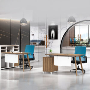PENGPAI Useful L Shape Furniture Workstation for Office Building One Person Workstation Office Desk