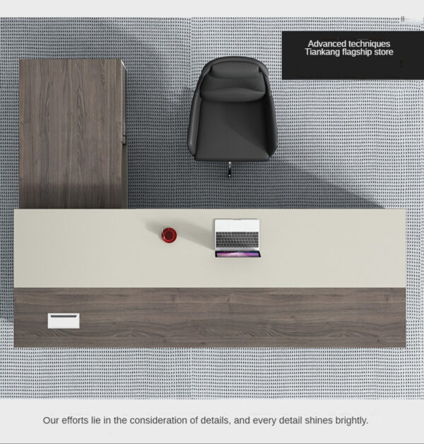 Pengpai Super Modern Office Furniture Executive CEO Office Desk L Shape Office Table Supervisor's Table - 图片 7