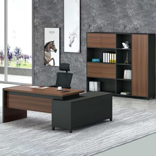 Pengpai Wooden Office Desks Design Modern Latest Staff Executive Office Table Homeuse Table - 图片 7