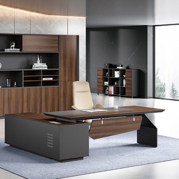 Boss Executive Office Desk Modern Designer Wooden L Shape Office Table Wholesale Modern Executive Desk - 图片 7