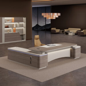 Luxury CEO L Shaped Office Furniture Modern Wooden Boss Office Table Desk Manager Executive Office Desks