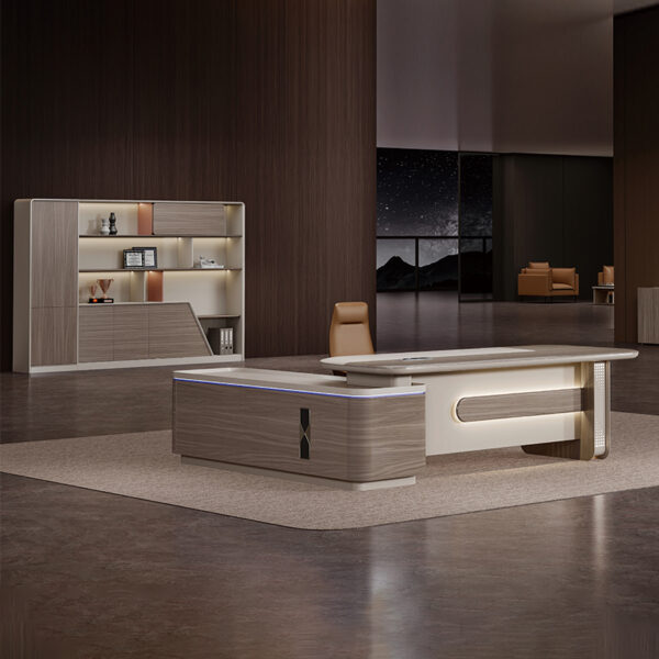 CEO L Shaped Office Furniture Modern Wooden Boss Office Table Desk Manager Executive Office Desks