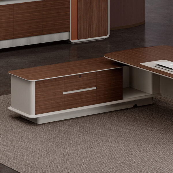Premium Ceo Boss Leather Luxury Modern Executive  Furniture Desk Advanced Feeling Office Desk - 图片 7