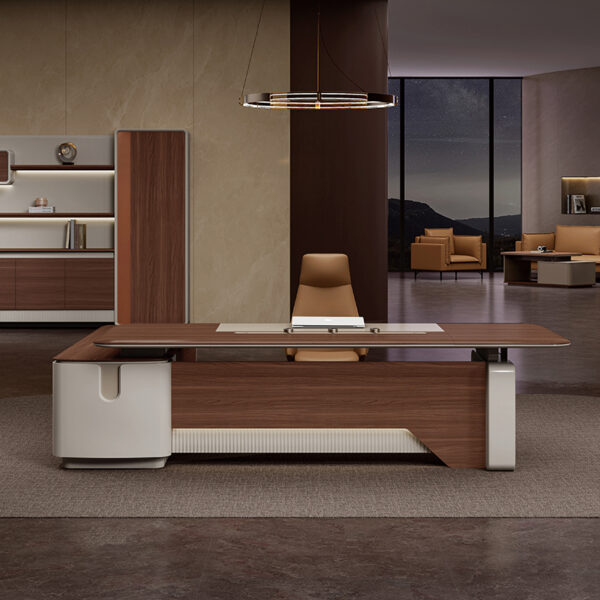 Best Selling Office Desk Modern L-shape Executive Desk for Ceo Office Furniture Commercial Furniture - 图片 7