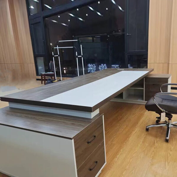 Executive Wooden L Shape  Desk Modern Luxury Ceo Office Table Boss Luxurious Office Desk - 图片 7