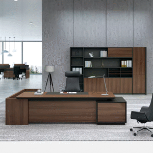 Pengpai l Type Office Table White High-tech Executive Staff Office Table Dimensions
