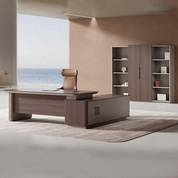 Luxury Modern New Executive Office Furniture L-Shape Computer Desk for Directors CEOs and Bosses Extendable Features - 图片 6