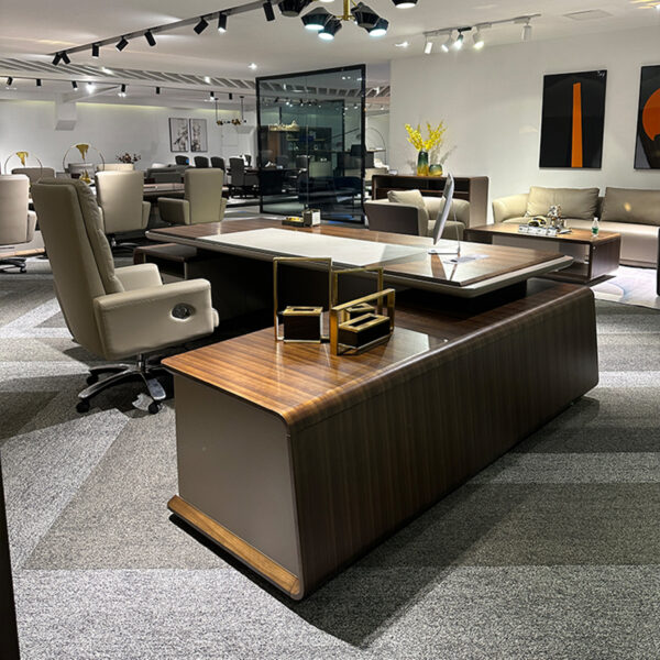 Classic Executive Desk Office Table Work L Shape Office Management Desk - 图片 7
