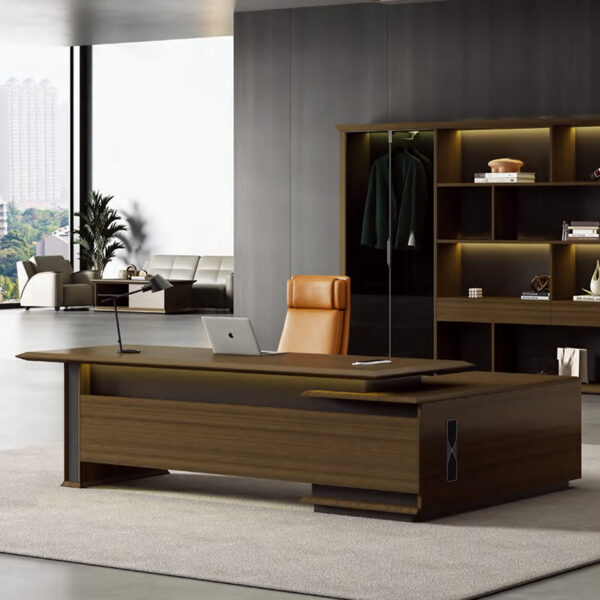 Modern New Office L-shaped Boss Desk Large Office Desk Executive Ceo  Study Desk Computer  Ceo Office Table - 图片 7