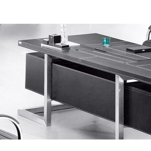 Luxury Office Furniture Boss Desk Executive and Chair Set With File Cabinet - 图片 7
